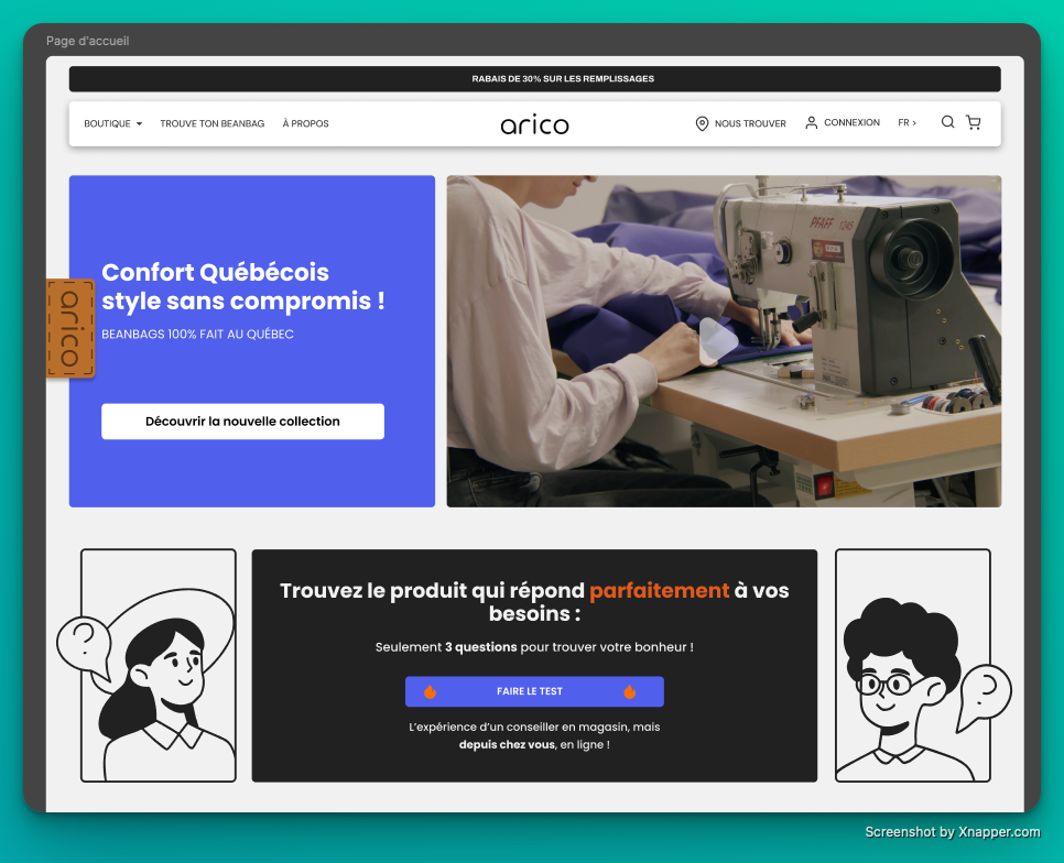 Nouvelle page d'accueil Arico